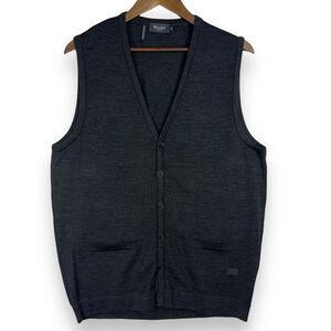 Maerz Muenchen Vest Sweater Button Front Virgin Wool Gray Limited in Europe 50 M